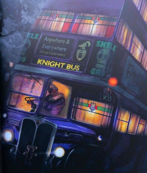 JIM KAY Knight Bus Nottetempo Kenneth Branagh Harry Potter, Knight Bus Harry Potter, Harry Potter Jim Kay, Harry Potter Knight Bus, The Knight Bus, Night Knight, Knight Bus, Hp Aesthetic, Harry Potter Ornaments