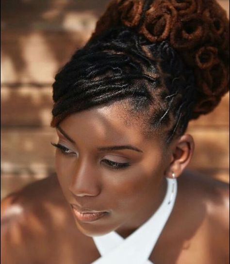 The Home of Locs Dreadlock Wedding Hairstyles, Short Dreadlocks Styles, Hair Locs, Wedding Hairstyles Bridesmaid, Short Locs Hairstyles, Wedding Hairstyles Bride, Faux Locs Hairstyles, Dreadlock Styles, Updo Styles