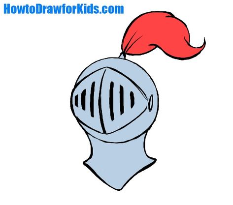 How to Draw a Knight Helmet Knight Helmet Drawing, Helmet Drawing, Very Easy Drawing, Super Coloring Pages, Knight Drawing, Knight Helmet, Knights Helmet, Drawing Tutorials For Beginners, Easy Drawing Tutorial