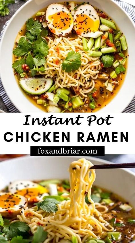 Easy Chicken Ramen, Camilla Alves, Instant Pot Easy, Chicken Ramen Recipe, Pub Cheese, Chicken Ramen, Ramen Recipe, Ramen Noodle Recipes, Cooking Tomatoes