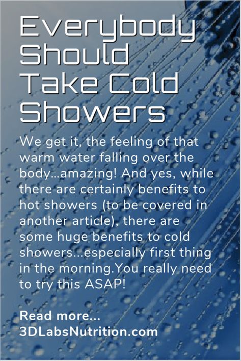 DO YOU...do cold? If not, do you know what you are missing?  Relax, we aren't telling you that you need to forget or forgo warm water. We are simply saying, 10-15 seconds of cold water, at the end of your shower, in the morning, has some tremendous benefits that we are certain you will want to take advantage of.  And, just so you know, this one little tip can, and most likely will, have a huge impact on the start to your day and your productivity. You've been warned!  #coldshowers #fitness #medi Hot Or Cold Showers, Cold Vs Hot Showers, What Is Better Hot Or Cold Showers, Cold Shower Vs Hot Shower Benefits, Benefits Of Showering With Cold Water, Ice Bath Benefits, Cold Water Benefits, Taking Cold Showers, Fruit Recipes Healthy