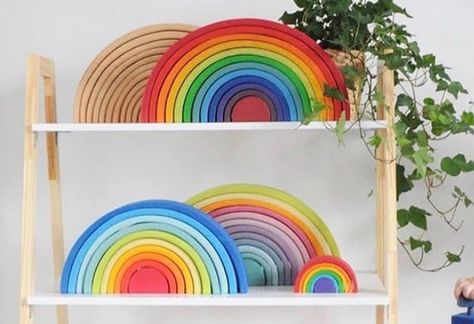 Should I buy a rainbow Stacker? {Your Toy Questions answered} - Kid Activities with Alexa What Is A Rainbow, Rainbow Stacker, Hypnotize Yourself, Open Ended Toys, Wooden Rainbow, Popular Toys, Non Toxic Paint, Kid Activities, Rainbow Stickers