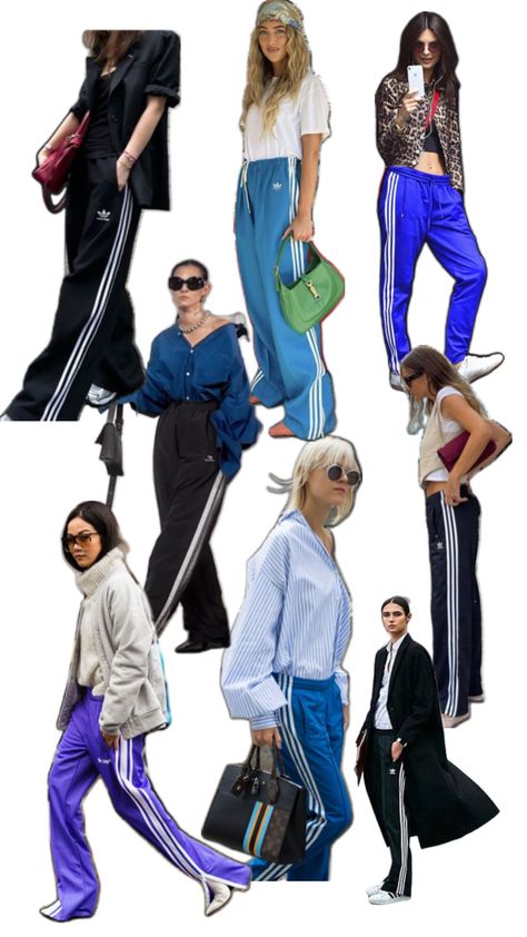 Adidas Track Pants Outfit, Adidas Street Style, Adidas Pants Outfit, Looks Adidas, Track Pants Outfit, Adidas Outfit Women, Japan Fashion Street, Look Adidas, Pants Adidas