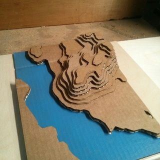 The area i live made...-GregS193 Dnd Diy, Dnd Crafts, Topographical Map, Cardboard Sculpture, Instruções Origami, Cardboard Art, Miniature Crafts, Miniature Model, Candy Land Christmas