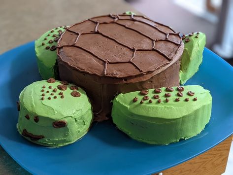 Turtle Bday Party, Turtle Cakes Ideas, Turtle Shaped Cake, Turtle Themed Food, Turtle 2nd Birthday, Turtle Cake Design, Turtle Cake Ideas, Turtle Party Decorations, Turtle Birthday Decorations