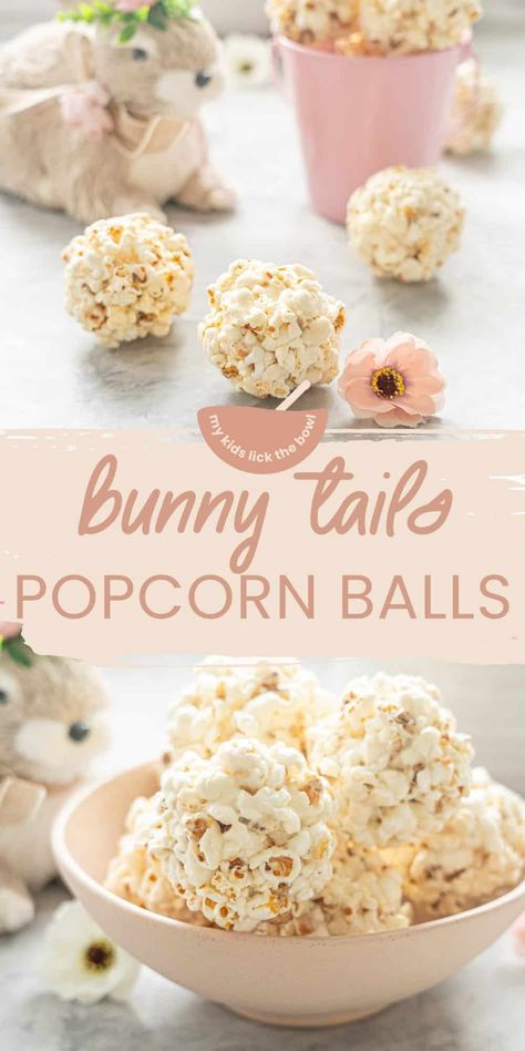 This popcorn balls recipe is so easy and for an Easter twist do you know what a popcorn ball looks like, easter bunny tails! Made with marshmallows this recipe is gluten free and can easily be adapted to be dairy free as well. Healthy Carrot Muffins, Ball Looks, Popcorn Ball, Popcorn Balls Recipe, Baby Led Weaning Breakfast, Marshmallow Popcorn, Gluten Free Easter, Rabbit Tail, Healthy Easter