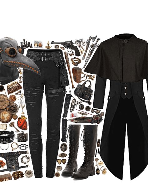 Apocalypse Outfits Aesthetic, Zombie Apocalypse Outfits, Steampunk Zombie, Black Ripped Leggings, Apocalypse Outfit, Pumpkin Vibes, Rp Outfits, Zombie Life, Zombie Apocalypse Outfit