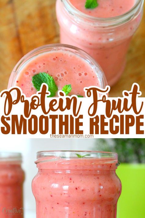 Fruit Smoothies Recipes, Protein Fruit Smoothie, Fruit Smoothie Recipe, Protein Powder Smoothie, Protein Fruit, Healthy Fruit Smoothies, Protein Smoothies, Orange Smoothie, Protein Smoothie Recipes