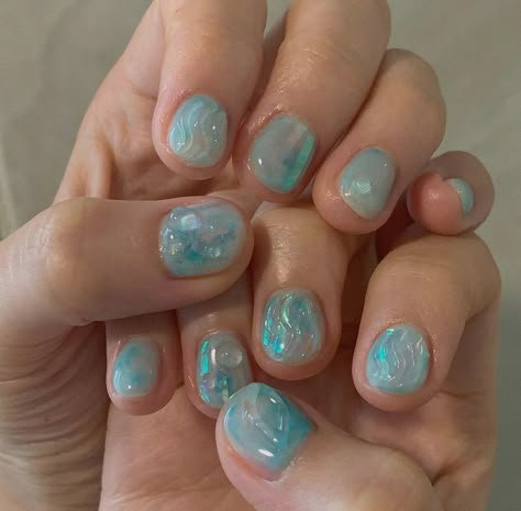 Nail Art Blue, Euphoria Nails, Aurora Nails, Funky Nail Art, Pretty Gel Nails, Kawaii Nails, Pretty Nail Art, Minimalist Nails, Fire Nails