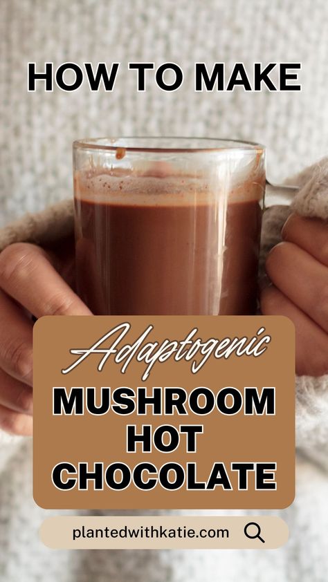 Are you looking for a delicious way to boost your family's health and immunity? Try making this Mushroom Hot Chocolate Mix Recipe! #mushroomhotchocolate #mushroombenefits #functionalmushrooms #adaptogenicmushrooms #herbalhealing Mushroom Hot Chocolate Recipe, Mushroom Powder Drink Recipes, Mushroom Hot Chocolate, Cocoa Benefits, Gluten Free Hot Chocolate, Healthy Hot Chocolate Recipe, Herbal Drink, Hot Chocolate Mix Recipe, Diy Foods