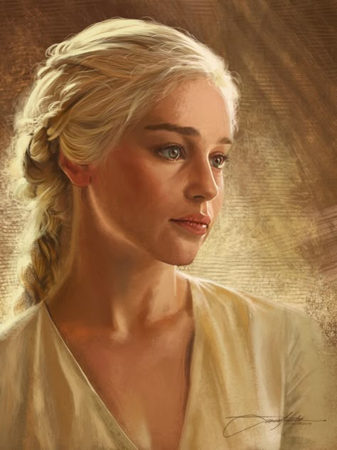 mother of dragons !!! Daenerys Targaryen Painting, Ron Lemen, Queen Daenerys, Daughter Of Zeus, A Dance With Dragons, Targaryen Art, Dragon Sketch, Fiction Idea, Foreign Film