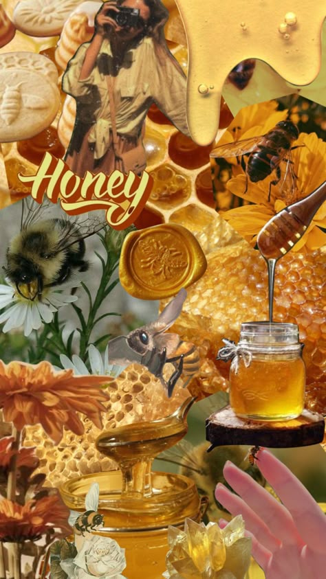 Honeycore Aesthetic, Honey Pictures, Aesthetic Health, Health Aesthetic, Nails Health, Tattoo Health, Moodboard Aesthetic, Bee Tattoo, Gold Aesthetic