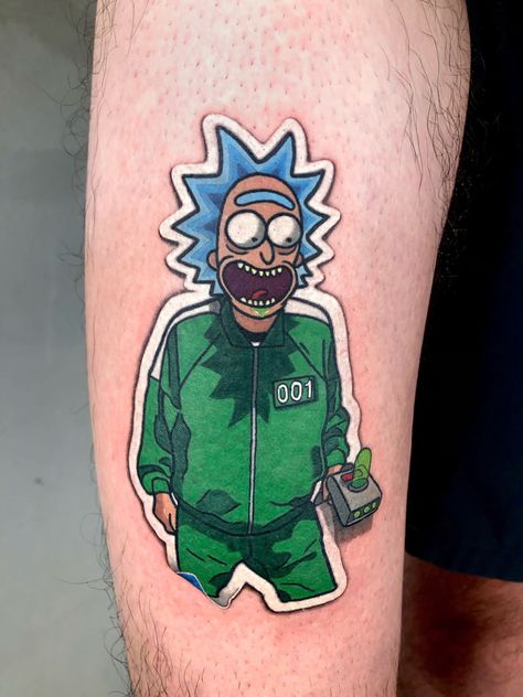 Rick And Morty Tattoo, Medium Tattoos, Gamer Tattoos, Food Tattoos, Cartoon Tattoo, Marvel Tattoos, Wolf Painting, Chicano Art Tattoos, Spooky Tattoos