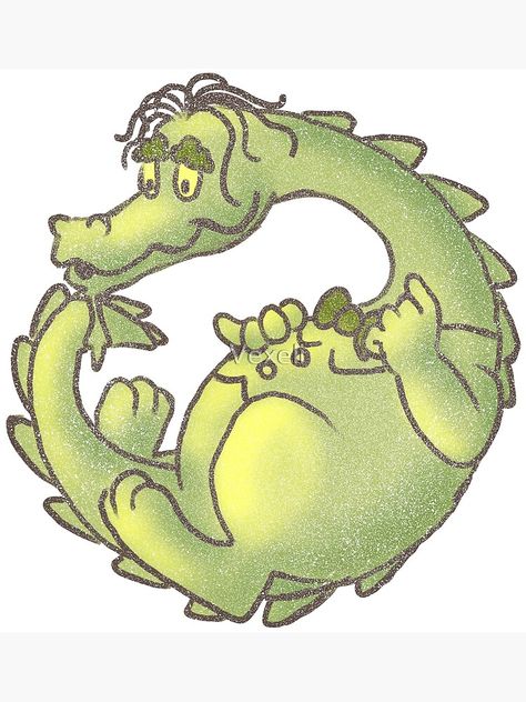 "Classic Puff the Magic Dragon" Metal Print by Vexeli | Redbubble Puff The Magic Dragon, Dragon Poster, George Of The Jungle, Dragon Sticker, Magic Dragon, Dragon Dreaming, Dragon Movies, Dragon Sketch, Dragon Illustration