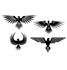 Free Vector | Eagle symbols and tattos vector 482218 - by Riverstudio on VectorStock® Imperial Tattoo, Thunderbird Tattoo, Samoan Tattoos, Origami Tattoo, Vogel Tattoo, Eagle Symbol, Band Tattoos, Native American Symbols, Hawaiian Tattoo