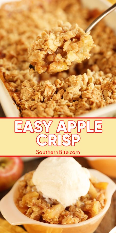 Easy Apple Crisp Moldy Bread, Easy Apple Crisp, Easy Apple Crisp Recipe, Apple Crisp Recipe, Apple Crisp Easy, Apple Dessert Recipes, Apple Crisp Recipes, Apple Filling, Cinnamon Apple