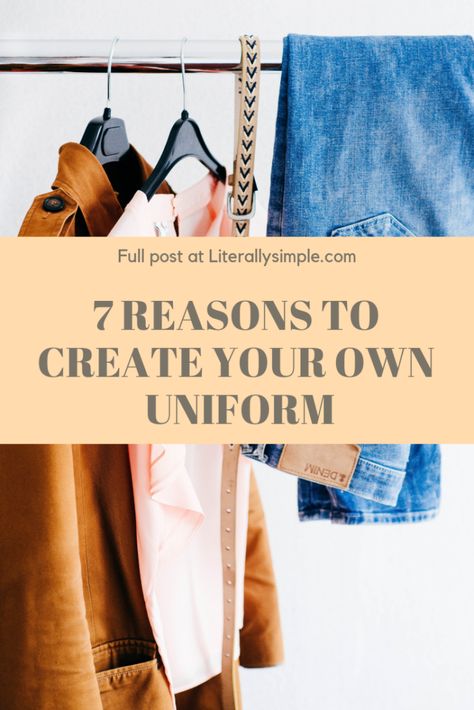 Daily Uniform, Mom Uniform, Minimalism Lifestyle, Minimalist Capsule Wardrobe, Work Uniforms, Simplify Your Life, Military Personnel, Minimalist Wardrobe, Stay At Home Mom