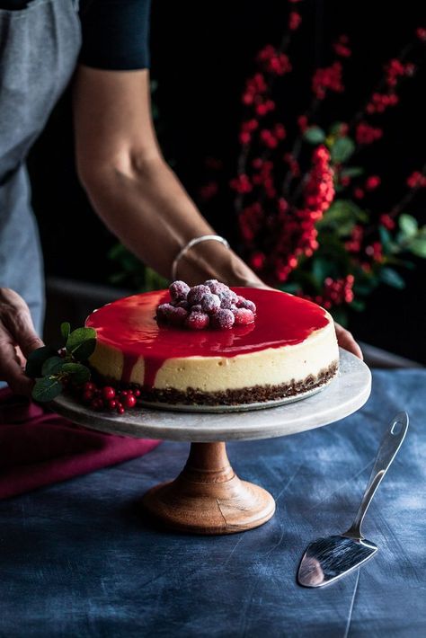 Cranberry Orange Cheesecake, Cheesecake Decoration, Orange Cheesecake, Cranberry Cheesecake, Christmas Cheesecake, Best Cheesecake, Easy Cheesecake Recipes, Salty Cake, Cake Photography