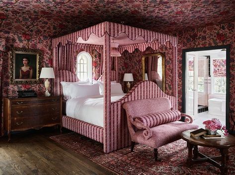 Ken Fulk's Glamorous, Magical World – One Kings Lane — Our Style Blog Ken Fulk, Rose Bedroom, The Colony Hotel, Girl’s Room, Canopy Bed, Architectural Digest, Two Bedroom, One Bedroom, Hotel