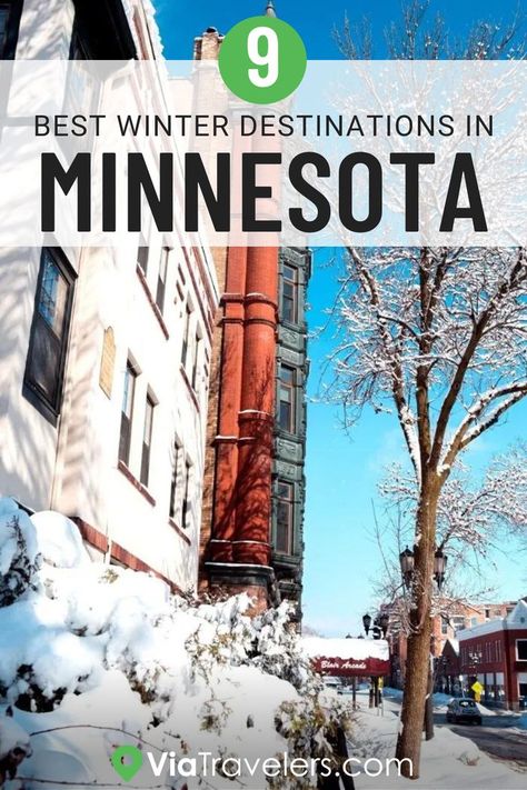 Are you taking your winter vacation in Minnesota? If you love snow there are some truly magical winter destinations in Minnesota that are definitely worth the visit. From winter wonderlands to charming snow-covered caps you'll find a fantastic place to visit this December or January here. Enjoy fun winter activities like ice skating, ice fishing, and snowmobiling. Here’s our favorite list of the best winter destinations in Minnesota to make your winter getaway one to remember! Things To Do In Minneapolis Winter, Michigan Travel Winter, Winter Weekend Getaway, Best Winter Destinations, Twin Cities Minnesota, Minnesota Winter, Skating Ice, Minnesota Travel, Fun Winter Activities