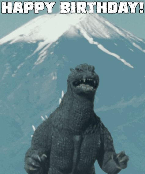 New trending GIF on Giphy. birthday happy birthday godzilla. Follow Me CooliPhone6Case on Twitter Facebook Google Instagram LinkedIn Blogger Tumblr Youtube Godzilla Birthday, Happy Birthday Gif, Godzilla Funny, Godzilla Wallpaper, Happy New Year Gif, New Year Gif, Kaiju Monsters, Giant Monsters, Classic Monsters