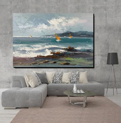 Large Paintings on Canvas, Canvas Paintings Behind Sofa, Landscape Pai – artworkcanvas Simple Modern Art, Multiple Canvas Paintings, Behind Sofa, Paintings For Living Room, Abstract Wall Art Painting, Modern Canvas Painting, Large Modern Wall Art, Large Paintings, Large Canvas Painting