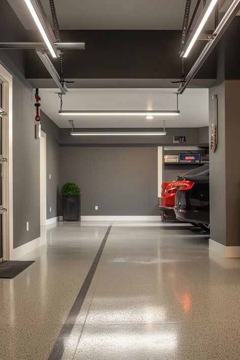 Garage Paint Ideas for a Fresh, New Look Garage Gray Walls, Finished Garage Walls, Garage Painting Ideas Interior, Garage Refresh, Garage Walls Paint Colors, Garage Painting Ideas, Garage Paint Ideas, Garage Color Ideas, Garage Paint Colors