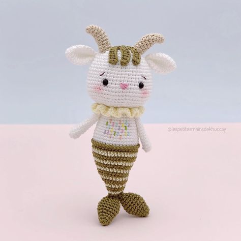 Sea Goat, Mythical Creature, Mythical Creatures, Goats, Crochet Hats, Amigurumi, Couture, Dolls, Let It Be