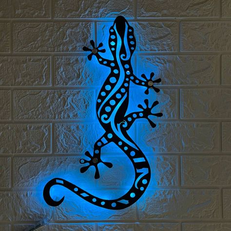 "Custom Gecko Metal Wall Art LED Light - Personalized Lizard Name Sign Home Decor - Reptile Metal Lights - Jungle Salamander Animal Led Signs Let make a special highlight to light up your work area, home decor, or any event with your special lights. Line Art Metal signs are an easy way to light-up your space with warm, romantic and wonderful light. Our signs are handmade, we always create and package every piece of art ourselves to ensure the highest quality product for you. Worldwide Shipping * Neon Gecko, Lizard Names, Lizard Silhouette, Gecko Silhouette, Metal Gecko Wall Art, Dragon Neon Sign, Gecko Wall Art, Reptile Decor, Led Decor