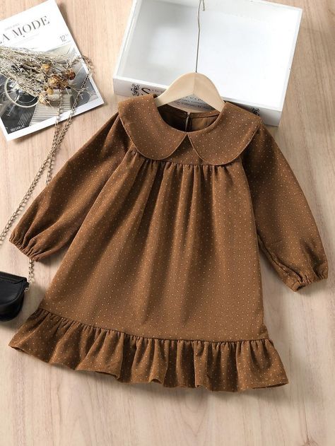 Winter Dress For Kids, Winter Frocks For Baby Girl, Toddler Girl Dresses Winter, Baby Girl Winter Dress, Winter Dress For Girls, Winter Dresses For Girls, Kids Fall Clothes, Baby Winter Dress, Girls Winter Dress