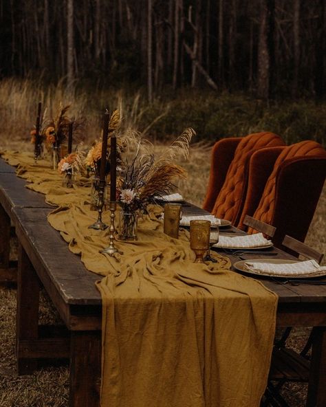 Oct Wedding, Gauze Table Runner, Marriage Ideas, Burnt Orange Weddings, Manifest Destiny, Vermont Wedding, Outdoor Dinner, Future Wedding Plans, Future Mrs