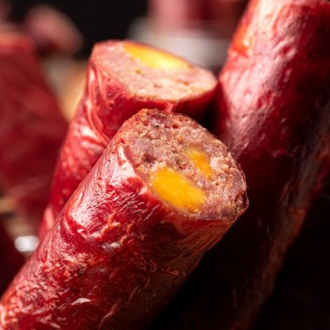 Smoked Beef Sticks - Grilled Beef Snack Stick Recipe, Beef Sticks Recipe, Venison Snack Sticks, Snack Stick Recipe, Beef Sausage Recipes, Summer Sausage Recipes, Sausage Making Recipes, Homemade Sausage Recipes, Sausage Seasoning