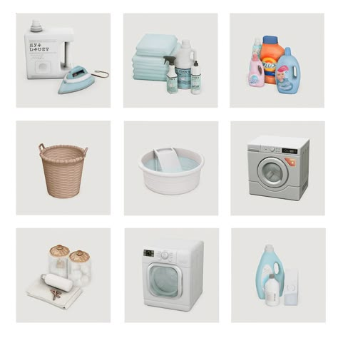 The Sims 4 Cleaning Cc, Sims 4 Laundry Decor, Sims 4 Laundry Clutter Cc, Sims Laundry Cc, Sims4 Cc Laundry, Sims 4 Laundry Clutter, Ts4 Laundry Cc, Lot Cc Sims 4, Sims 4 Cc Clutter Bathroom