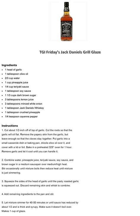 Jack Daniels Glaze Tgi Fridays, Salsa Jack Daniels Receta, Jack Daniels Bbq Sauce Recipe, Fridays Jack Daniels Sauce Recipe, Jack Daniels Chicken Recipe Tgi Fridays, Jack Daniels Sauce Recipe Tgi Fridays, Tgi Fridays Jack Daniels Sauce, Fridays Whiskey Glaze, Whiskey Glaze Recipe