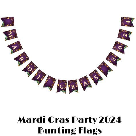 Bunting Flags, Mardi Gras Party, Bunting, Mardi Gras, Flag