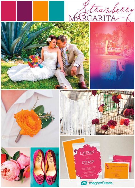 Mexican Wedding Palette, Bold Color Wedding, Mexico Beach Wedding Color Palette, Bright Wedding Color Palette, Mexican Wedding Colors, Spring Wedding Bright Colors, Mexican Wedding Color Palette, Mexico Wedding Color Palette, Neon Wedding Color Palette