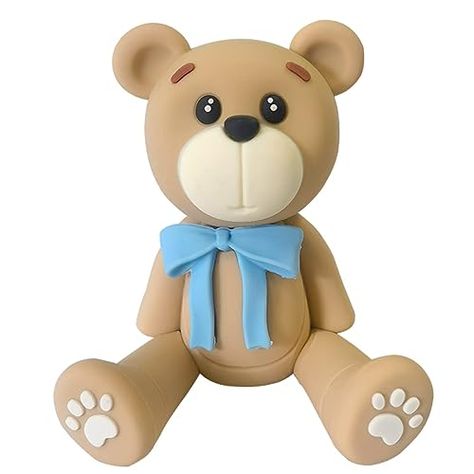 Torte Baby, Teddy Bear Cake Topper, Fondant Teddy Bear, Teddy Bear Cake, Baby Shower Images, Cloud Cake, Bear Cake Topper, Teddy Bear Cakes, Bear Cake