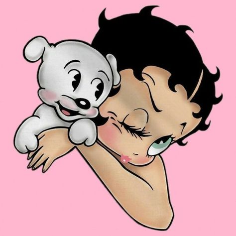 Mexican Betty Boop, Betty Boop And Dog, Betty Boop Icon, Betty Boop Profile Picture, Betty Boop And Pudgy, Betty Boop Pfp, Pink Betty Boop, Betty Boop Posters, Betty Boop Pink