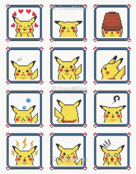 Cross Stitch Pokemon, Pikachu Cross Stitch Pattern, Pikachu Cross Stitch, Colorful Cross Stitch, Colorful Cross Stitch Patterns, Pokemon Cross Stitch Patterns, Pokemon Cross Stitch, Colourful Cross Stitch, Pixel Art Pokemon