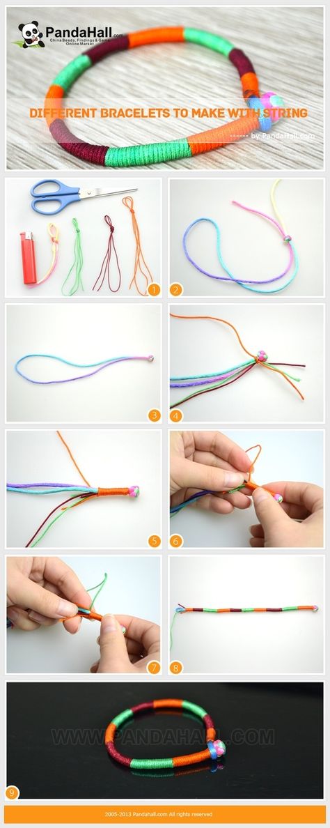 Bracelets With String, Wristband Diy, Anting Manik, Diy Bracelets With String, Friendship Bracelets Easy, Jewerly Bracelets, Friendship Bracelet Patterns Easy, Make Bracelets, Embroidery Bracelets