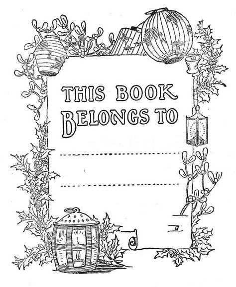 This book belongs to....  from "Play Pets", Rylee, undated. This Book Belongs To Ideas Aesthetic, This Book Belongs To, This Book Belongs To Ideas, This Journal Belongs To Ideas, Bullet Journal First Page, Book Cover Art Design, Book Cover Page, Note Pad Design, Alice In Wonderland Theme