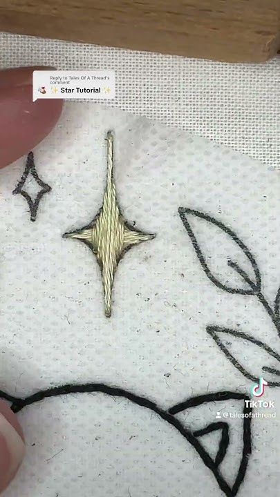 Star Tutorial Hand Embroidery #embroidery #stickandstitch #diy How To Embroider A Star, Grunge Embroidery, Tarot Embroidery, Unique Embroidery Ideas, Celestial Embroidery, Things To Embroider, Magic Embroidery, Stick And Stitch, Owl Embroidery