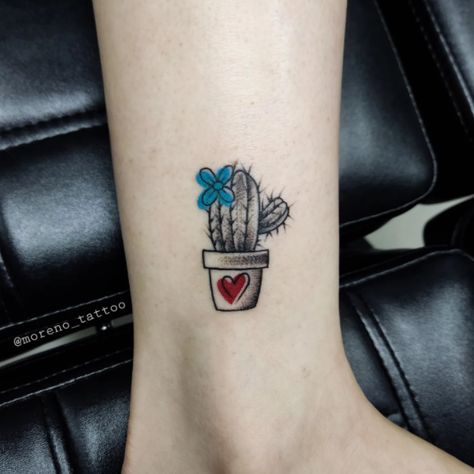 Because cactuses are recognized for their capacity to adapt to temperature variations, cactus tattoos represent adaptation, change, and the desire to always try new things and put oneself in new circumstances. Cactus Tattoos, Cactus Tattoo, Ankle Tattoos, Ankle Tattoo, Tattoo S, Adaptation, Cactus, Tattoos, Nails