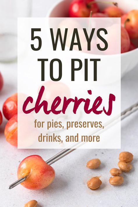 How To Pit Cherries, Fresh Cherry Recipes, Cherry Jam Recipes, Cherry Pitter, Cherry Preserves, Savory Dinner, Cherry Desserts, Frozen Cherries, Cherry Recipes