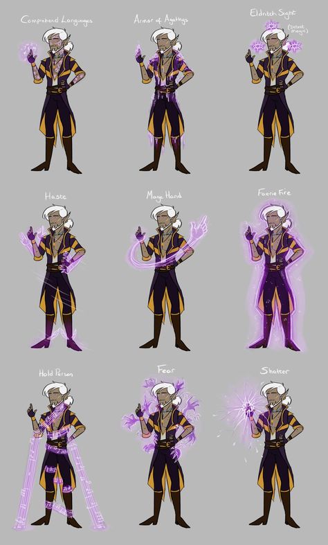 Dnd Spell Art, Dnd Spells Art, Spell Concept Art, Fantasy Powers Magic, D&d Warlock, Bard Spells, Oc Powers Ideas, Dnd Wizard Character Design, Bard Warlock