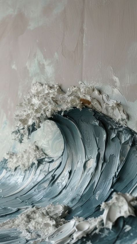 Ocean wave with some paint on it plaster rough wall. | premium image by rawpixel.com / Ing Waves Crashing Against Rocks, Rough Ocean, Personal Investigation, Kids Area, Crashing Waves, Human Form, Sea Wall, Wallpaper Pattern, Ocean Wave