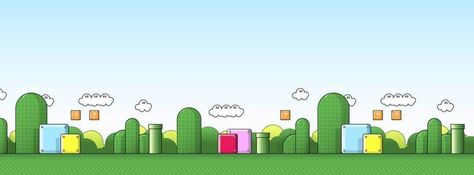 super mario Cover Photos For Twitter, Game Landscape, Cool Facebook Covers, Fb Timeline Cover, Covers Facebook, Cover Photos Facebook, Timeline Cover Photos, Facebook Header, Fb Banner