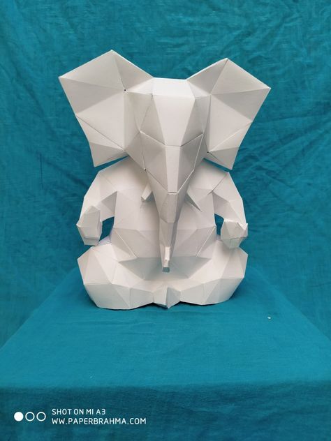 Creative Ganesha Art, Ganpati Paper Craft, Ganesh Paper Craft, Paper Ganesha Craft, Origami Ganesha, Abstract Ganpati, Paper Ganesha, Cute Ganesha, Cat Cards Handmade