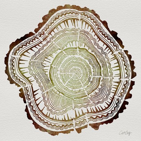 Tree Rings – Watercolor Tree Ring Tattoo, Navy Art Print, Tree Ring Art, Tree Ring, Bohemian Wall Art, Giclee Painting, Tree Rings, Gold Tree, Online Wall Art