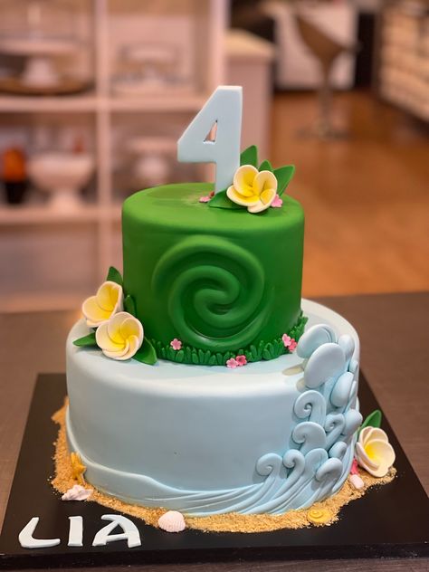 Heart Of Te Fiti Cake, Te Fiti Cake, Maui Birthday Cake, Moana Fondant Cake, Moana Cake Ideas 1 Layer, Moana Doll Birthday Cake, 2 Tier Moana Birthday Cake, Moana Tafiti Birthday Cake, Xare